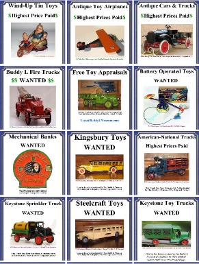 Toy Appraisal, Free Vintage Toy Appraisal free antique toy appraisals buddy l trains cor cor toys kingsbury cars buddy l trucks space toys, german tin toys wind up toys ebay appraisals, vintage keystone toy trucks for sale  Antique toys price guide, buddy l trucks